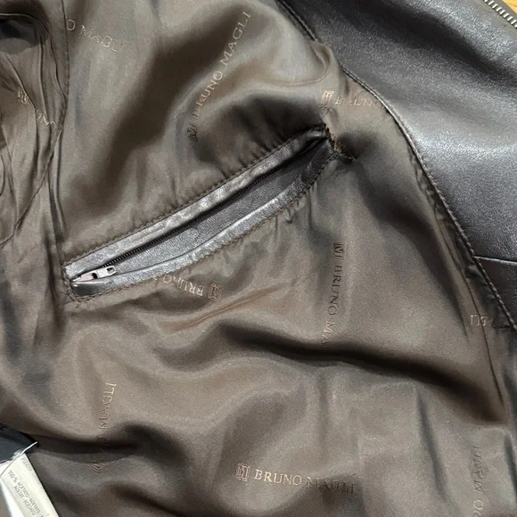 Bruno Magli Vintage Brown Leather Jacket - Picture 8 of 8